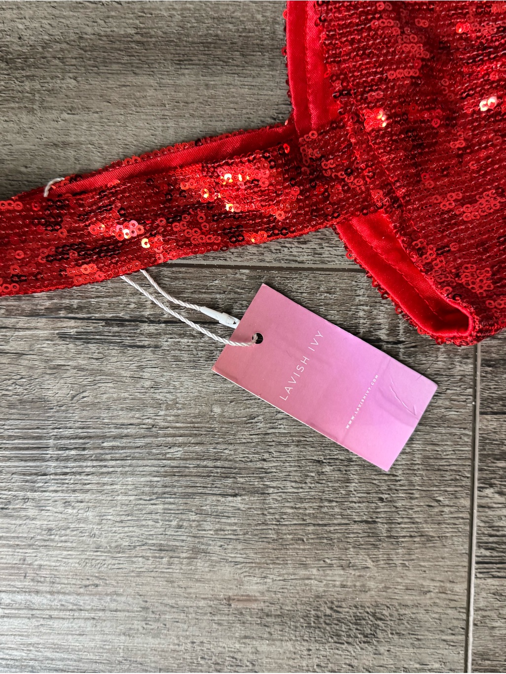 Lavish Ivy Red Sequin Backless Maxi Dress Luxury Size Small — image 6 of 8